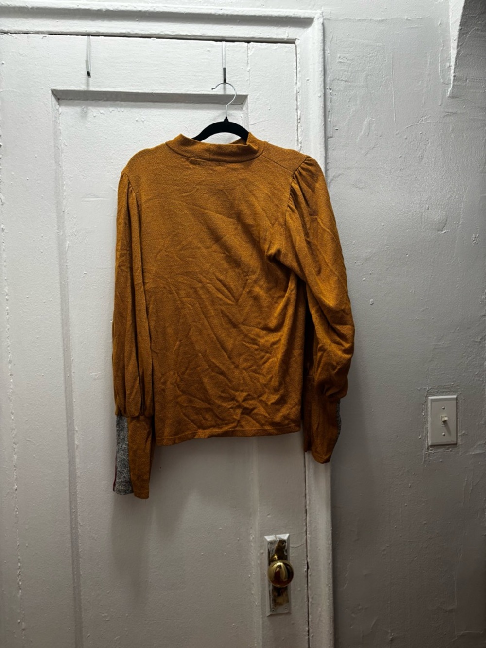 Women's Mustard Cowl Neck Long-Sleeve Sweater